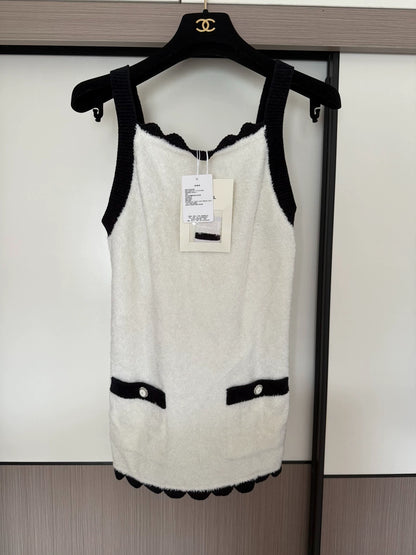 Chanel 26C white and black camisole