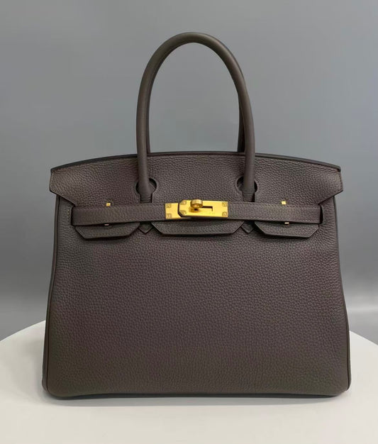 Hermes Birkin 30 etain Togo gold hardware