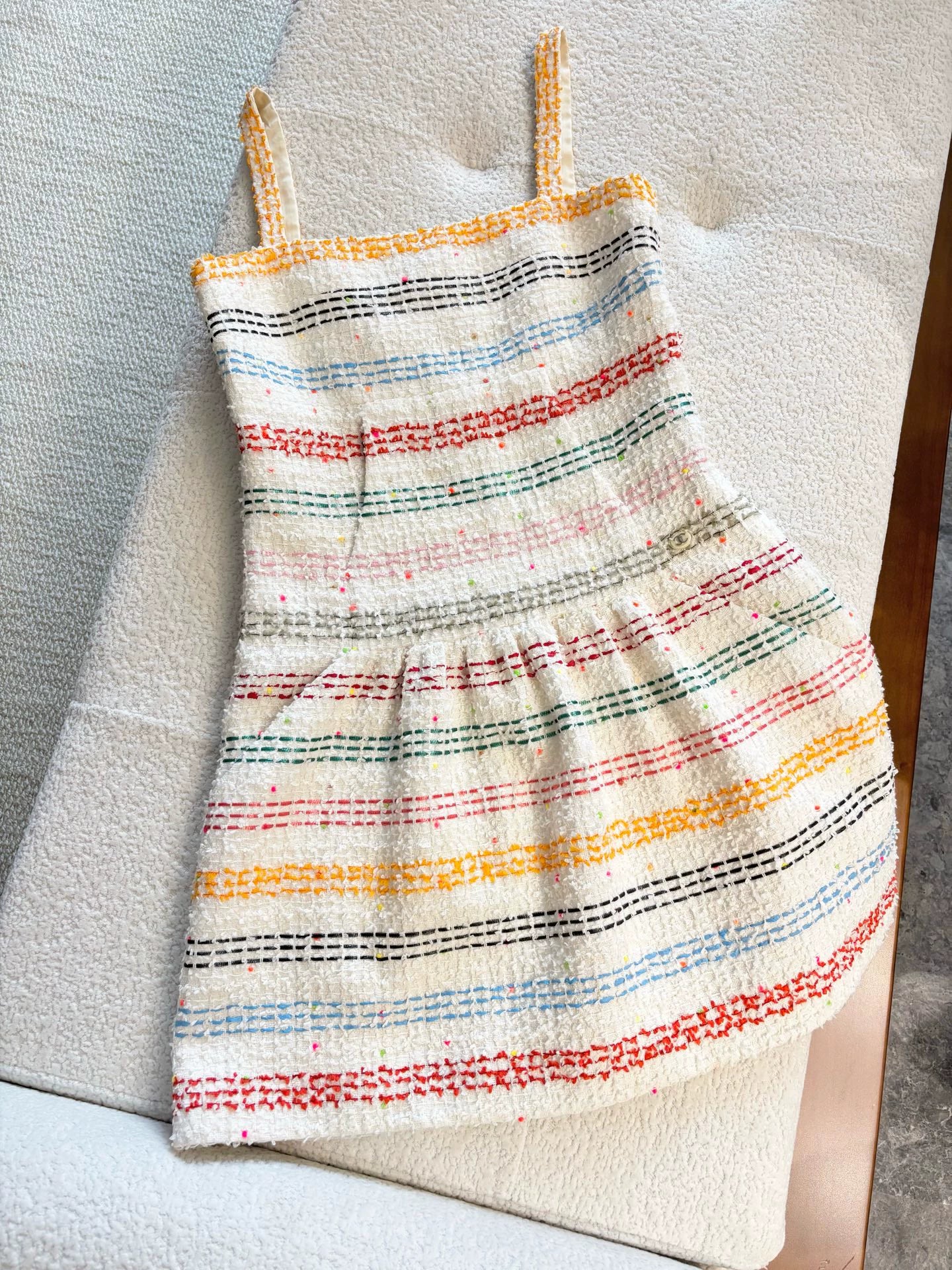 Chanel 19 Colorful Striped Slip Dress