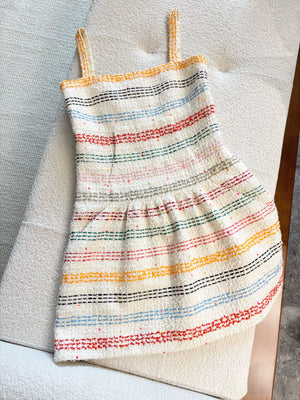 Chanel 19 Colorful Striped Slip Dress