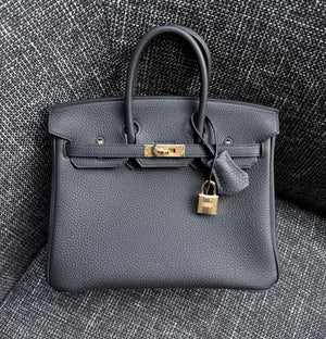 Hermes Birkin 25 black Togo gold hardware