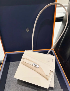 Hermes Kelly desordre craie Epsom palladium hardware