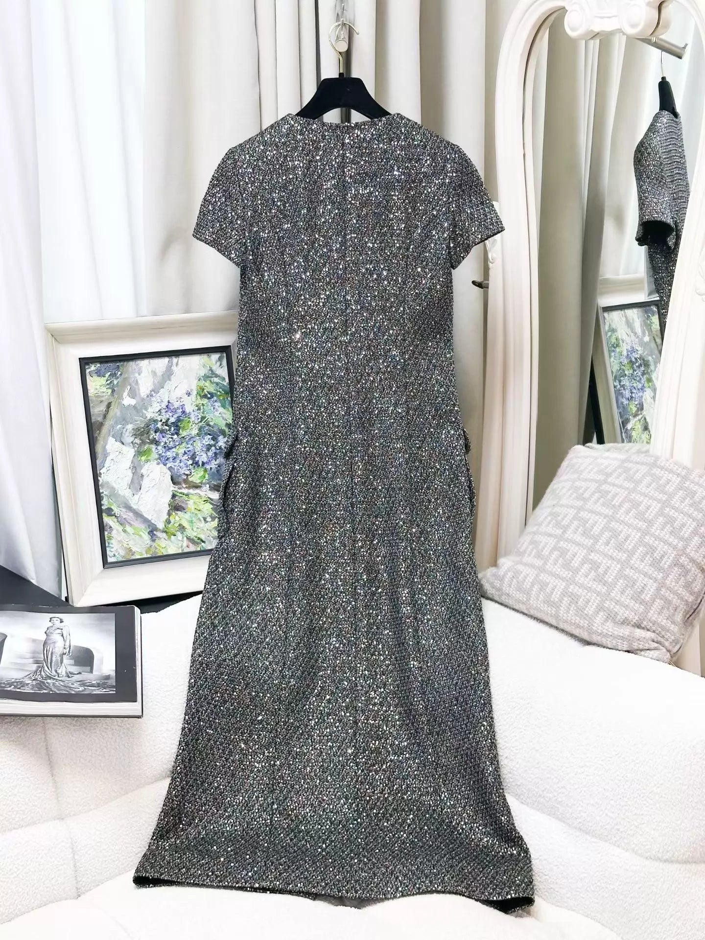 Chanel 21A grey long dress