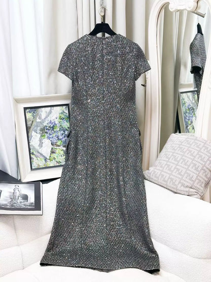 Chanel 21A grey long dress