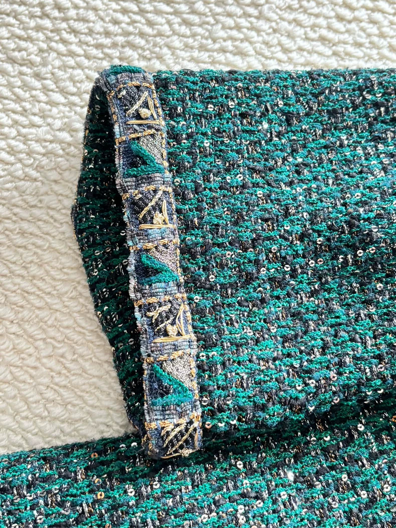 Chanel Byzantine Green Double-Breasted Jacket