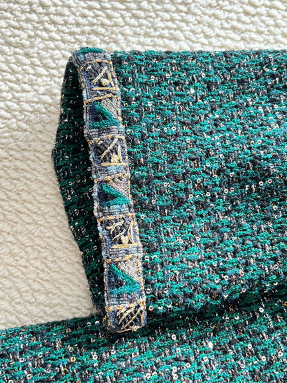 Chanel Byzantine Green Double-Breasted Jacket