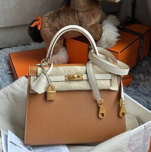 Hermes Kelly 25 HSS Gold / Craie Epson Gold hardware