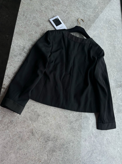 Chanel 22A black U-neck blazer