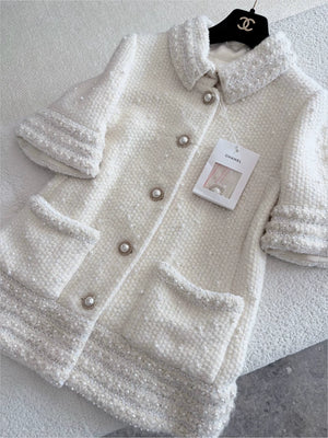 Chanel 18A Off-white Tweed Jacket