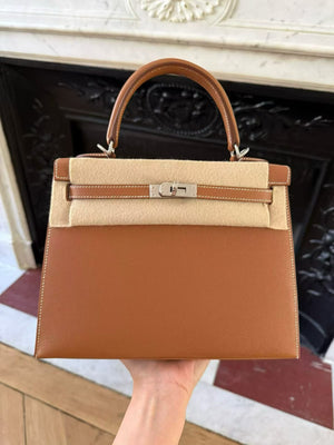 Hermes Kelly 25 Gold Madame Palladium hardware