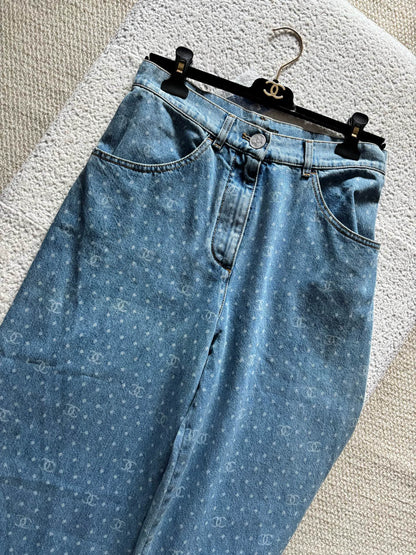 Chanel 23P polka dot blue pants