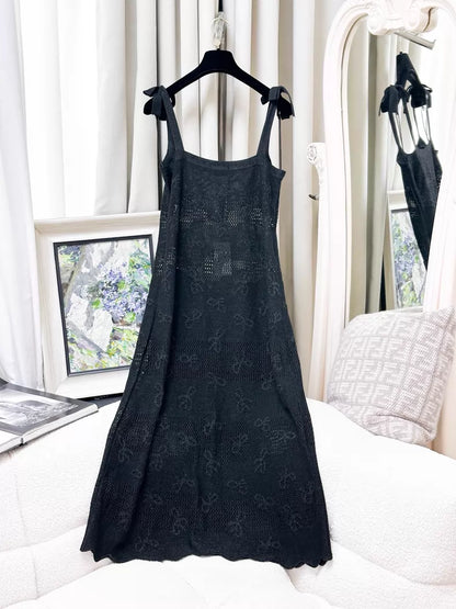 Chanel 24P black lace dress