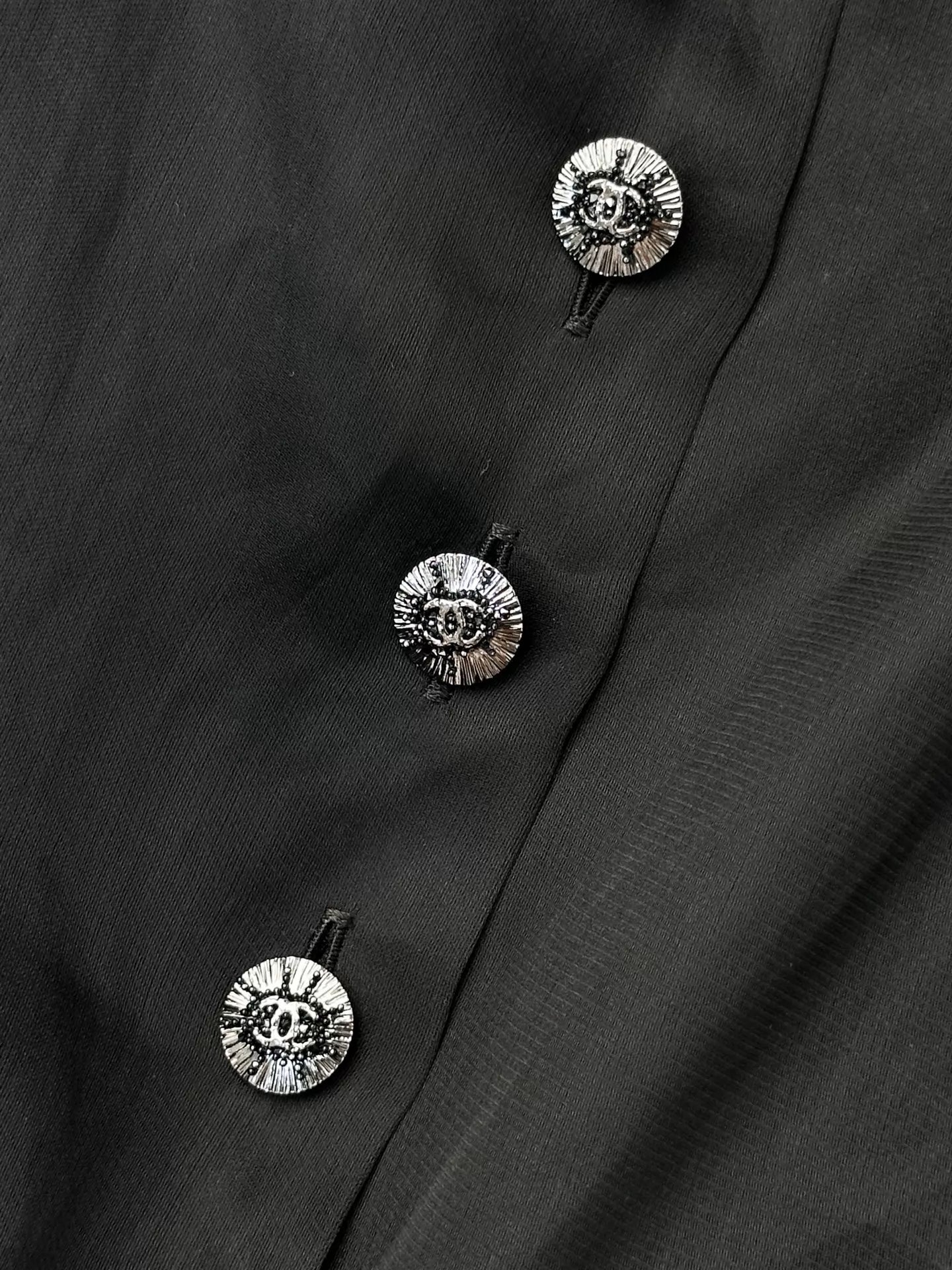 Chanel 24S black silk dress