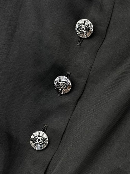 Chanel 24S black silk dress