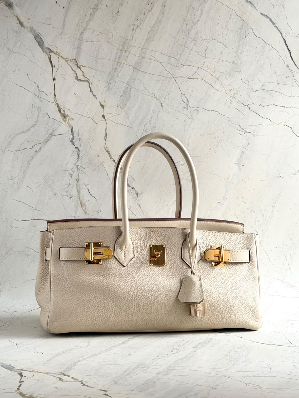 Hermes Birkin Shoulder 42 Parchemin TC Gold hardware