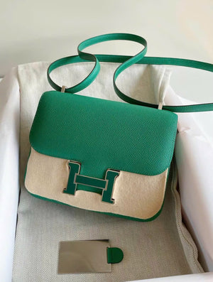 Hermes Constance 18 Vert Vertigo Epsom Lacquer Palladium hardware