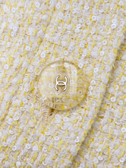Chanel 19S light yellow woven  dress