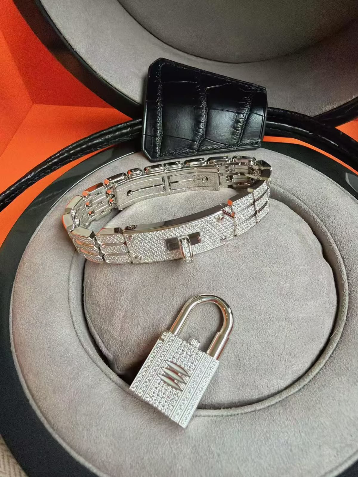 Hermes Kelly Watch White Gold / Full Diamond