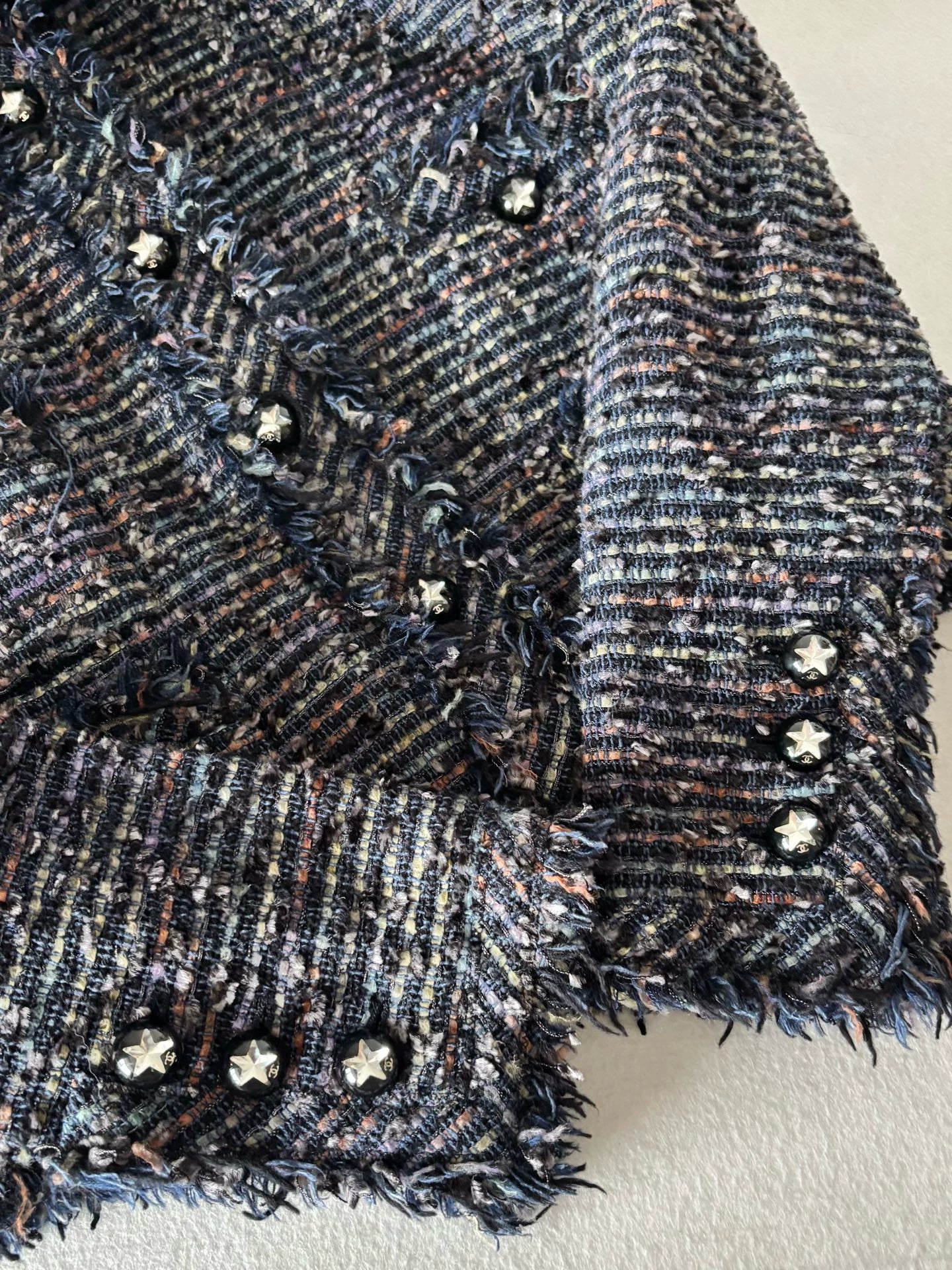 Chanel 05A Blue-purple Tweed Jacket