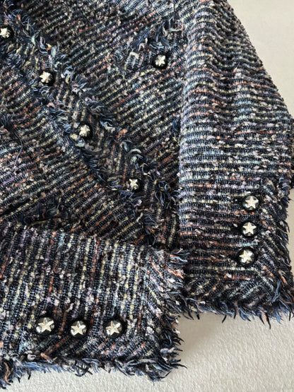 Chanel 05A Blue-purple Tweed Jacket