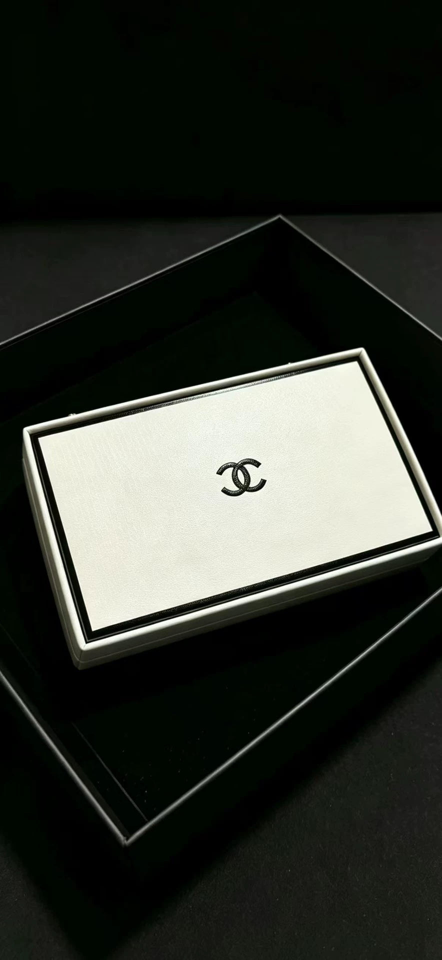 Chanel 26s white and black acrylic bag