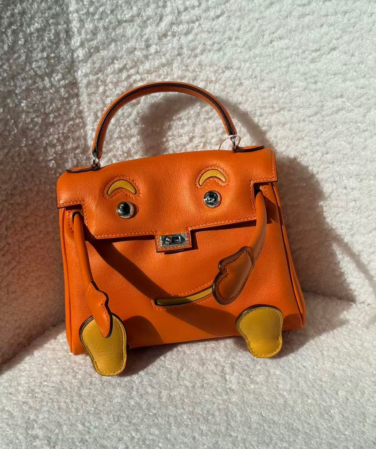 Hermes Kelly dole orange palladium hardware