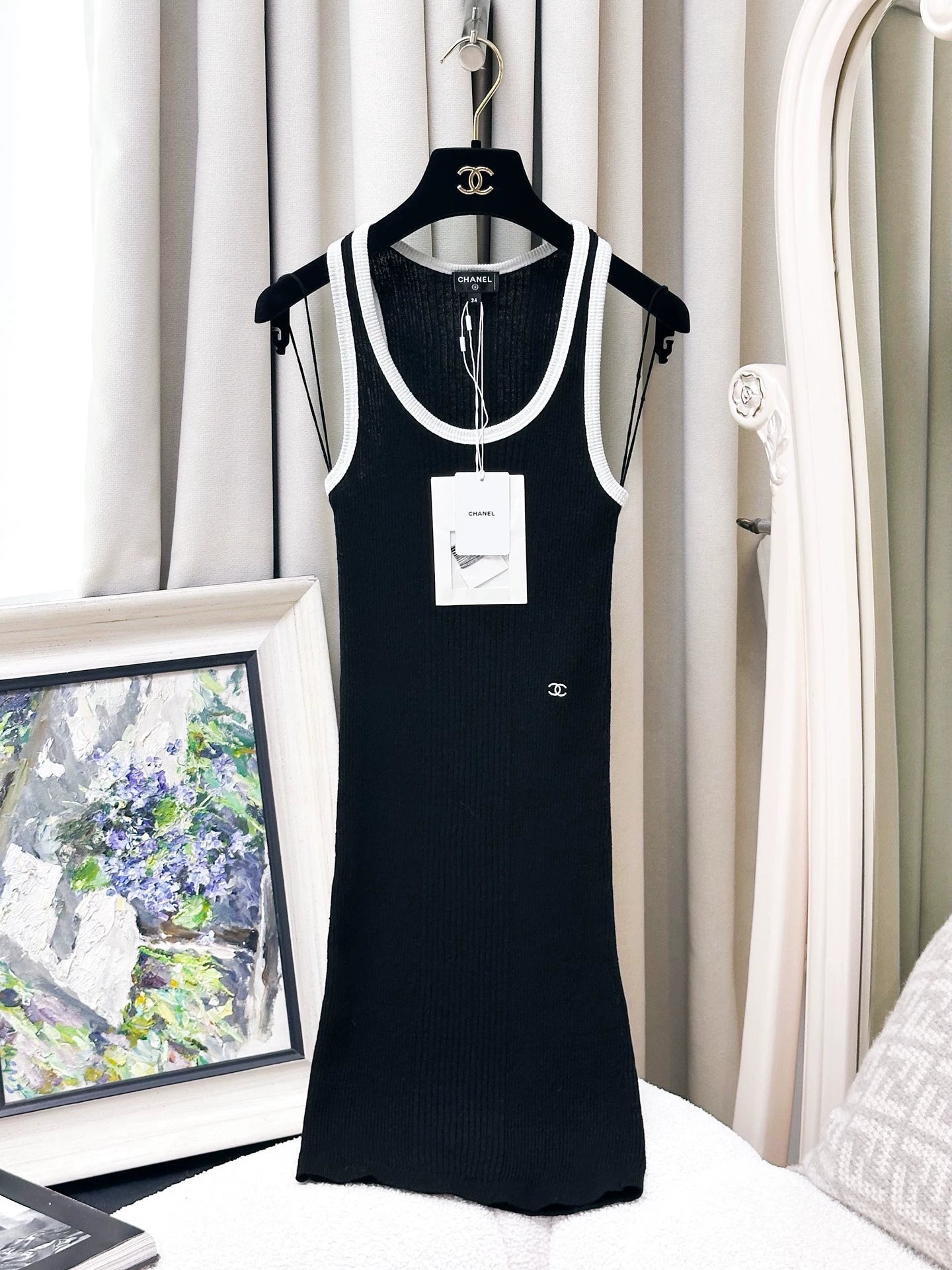 Chanel 26P Black slip dress