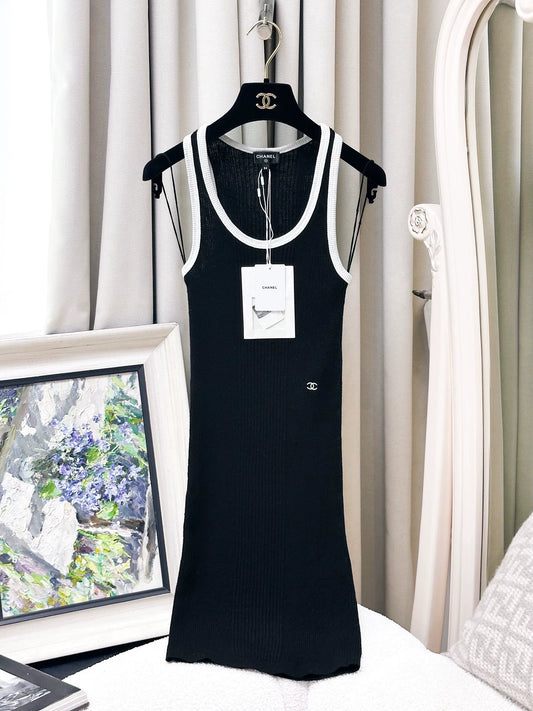 Chanel 26P Black slip dress