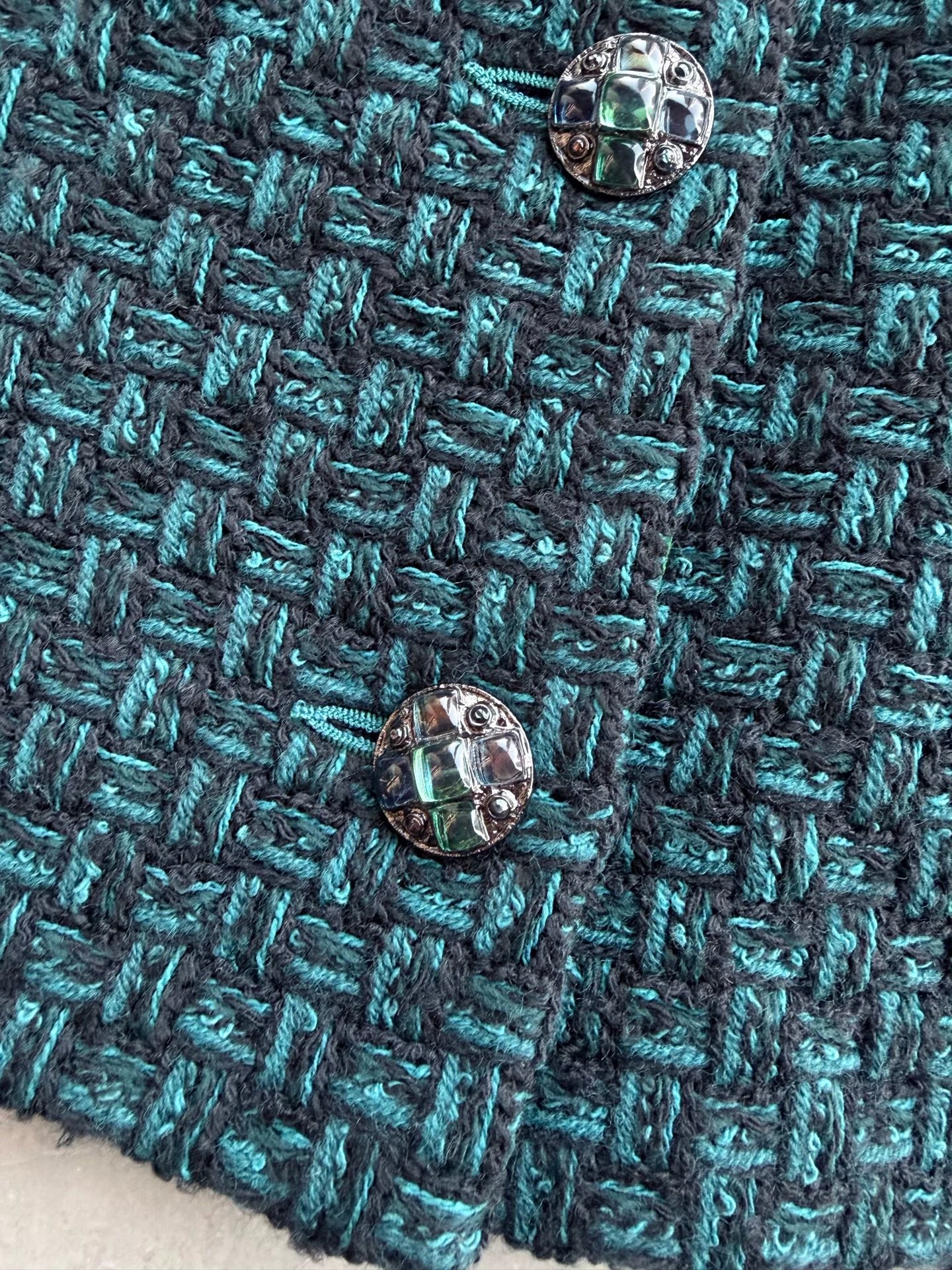 Chanel 24A Tweed green Vest