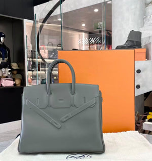 Hermes Birkin 25 Shadow Gris Meyer Swift Palladium hardware