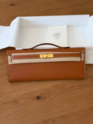 Hermes Kelly cut Gold Epsom Gold hardware