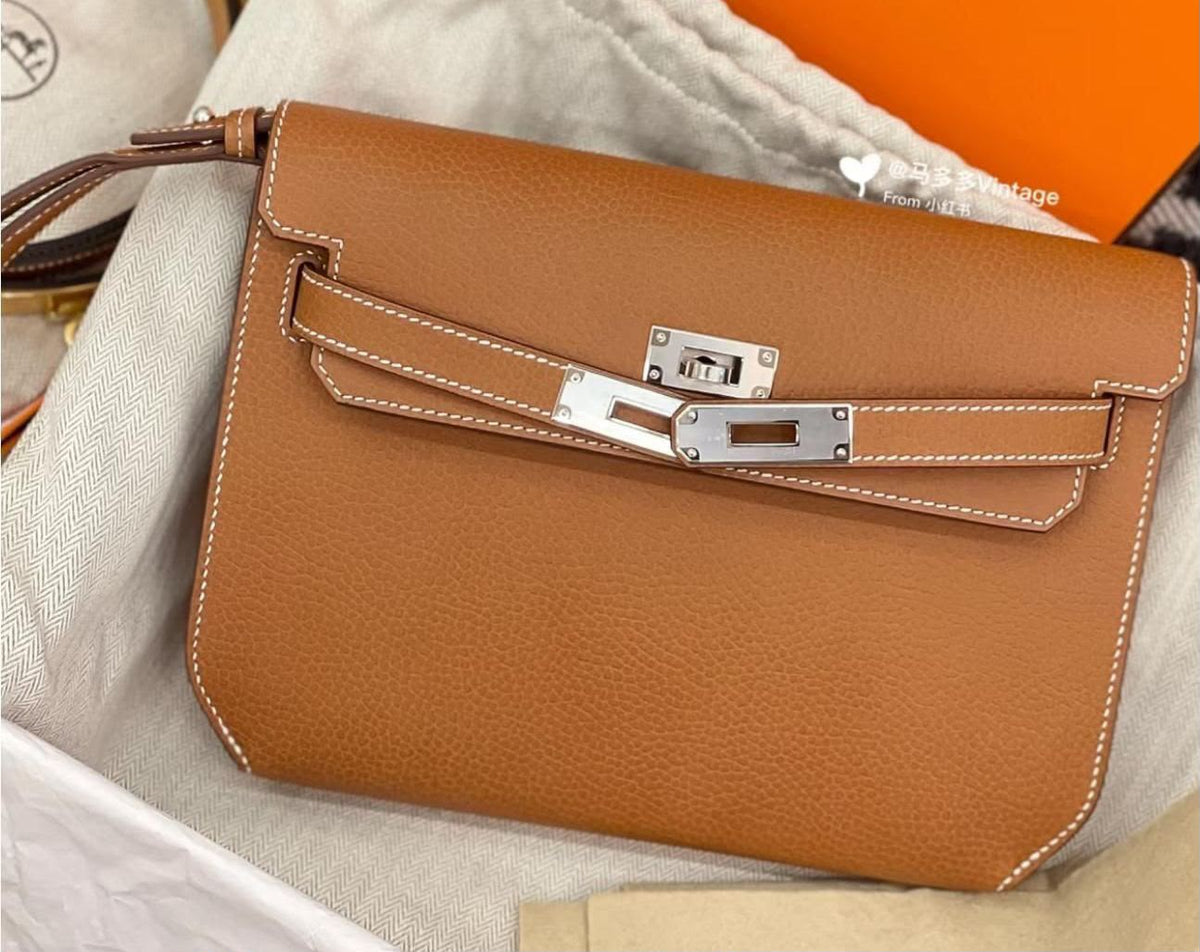 Hermes Kelly Depeches Gold Galop Palladium hardware
