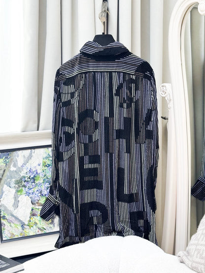 Chanel 23B black shirt dress/jacket
