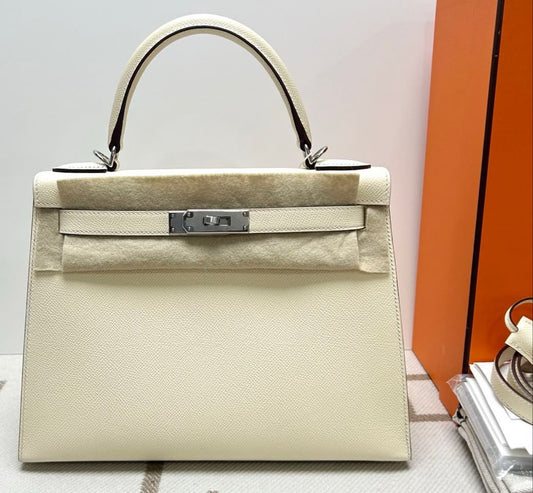 Hermes Kelly 28 Nata Epsom Palladium hardware