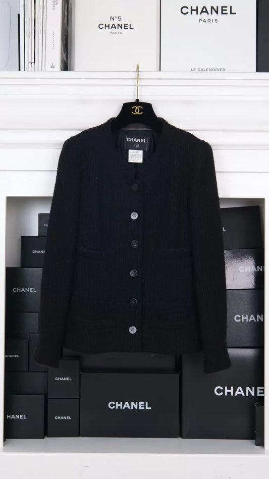 Chanel 01 black tweed Jacket