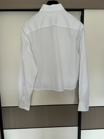 Chanel 26S white cropped shirt
