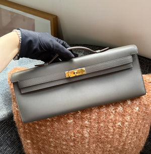 Hermes Kelly cut Etain swift gold hardware