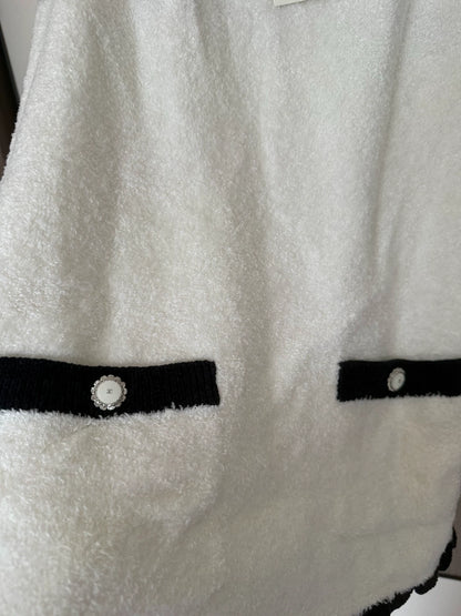Chanel 26C white and black camisole