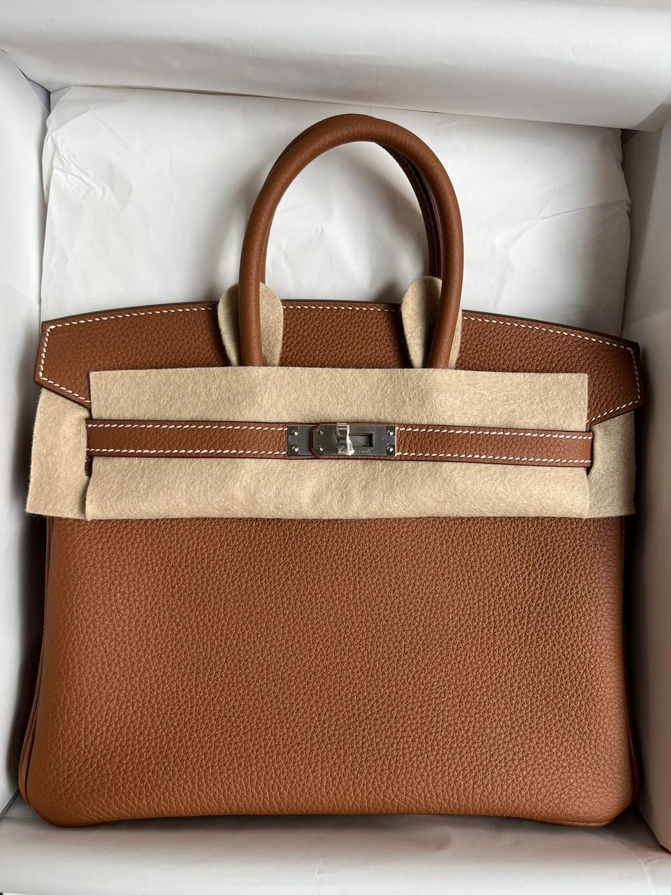 Hermes Birkin 25 Gold Togo Palladium hardware