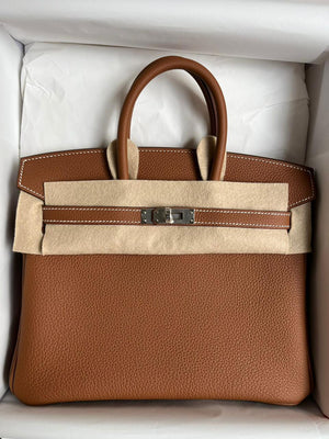 Hermes Birkin 25 Gold Togo Palladium hardware