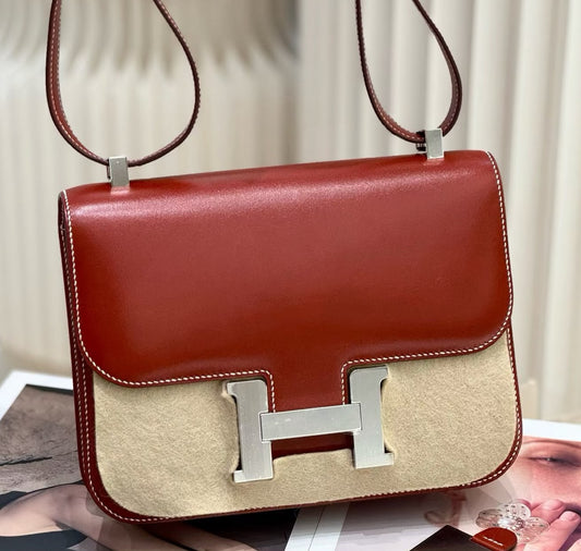 Hermes Constance 24 Brique Box Palladium hardware