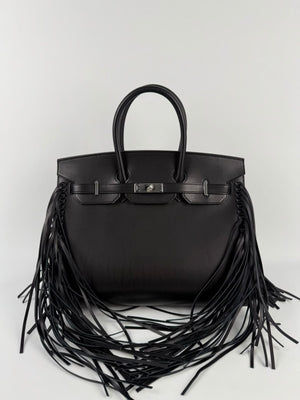 Hermes Birkin 30 Anate Black Evergrain Palladium hardware