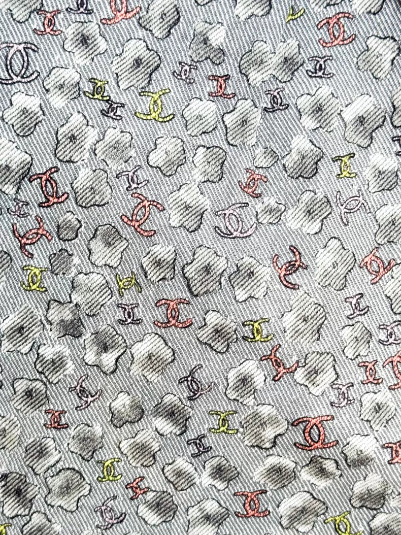 Chanel 25P grey floral shorts