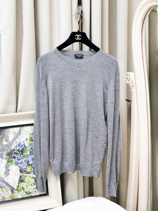 Chanel 26P grey cashmere top