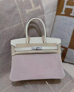 Hermes Birkin 30 Nata Swift & Glycine Grizzly Palladium hardware