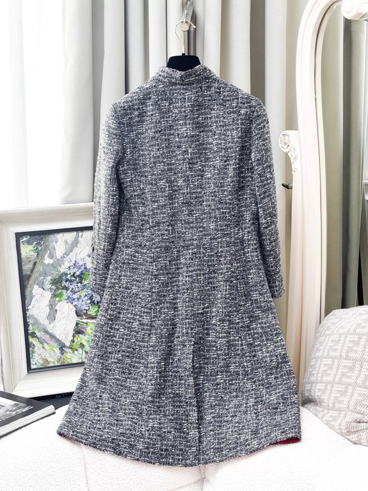 Chanel 24A grey tweed coat