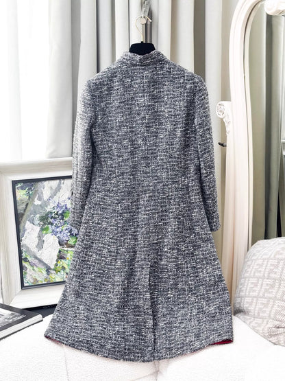 Chanel 24A grey tweed coat
