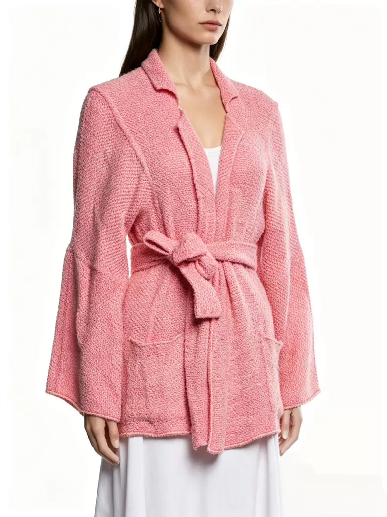 Chanel 99 Pink Knit Cardigan