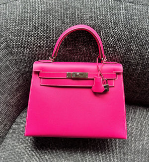 Hermes Kelly 28 Sellier rose tyrien candy palladium hardware