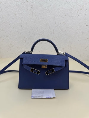 Hermes Mini Kelly 20 Brighton Chevre Palladium hardware